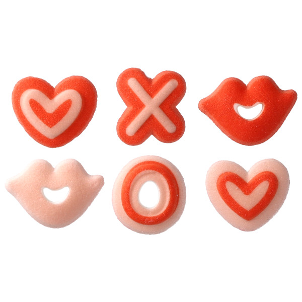 Hugs & Kisses - Red 3 Free Dec-Ons® Decorations