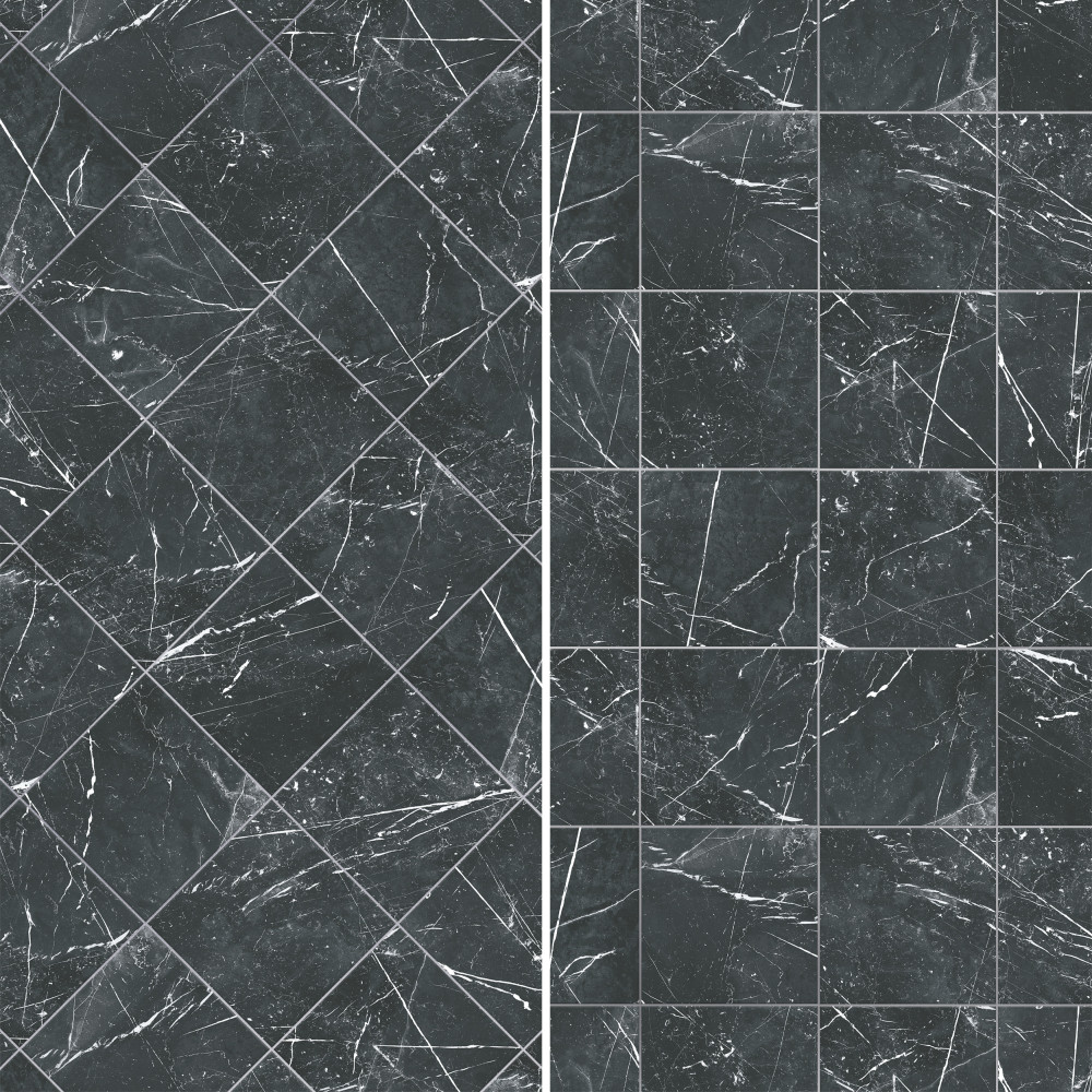 Timeless Marquina 9-3/4 in. x 9-3/4 in. Porcelain Floor and Wall Tile