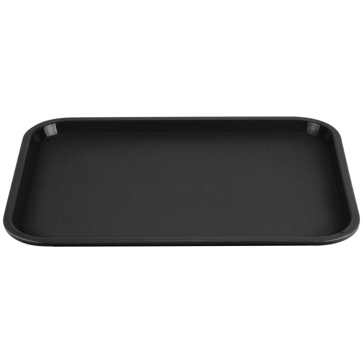 14" x 18" polypropylene fast-food tray in black
