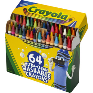 Ultra-Clean Washable Crayons, Regular Size, Pack of 64