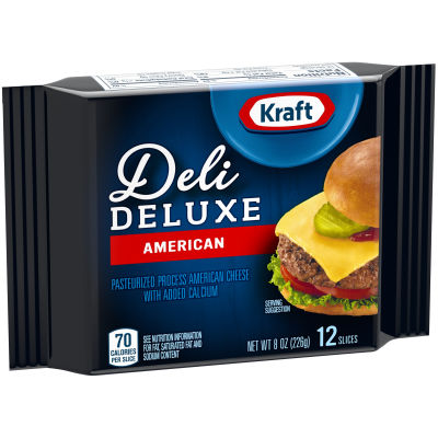 Kraft Deli Deluxe American Cheese Slices 8oz 12 Ct Pack