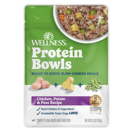 Wellness Protein Bowls Chicken, Potato & Peas Front packaging
