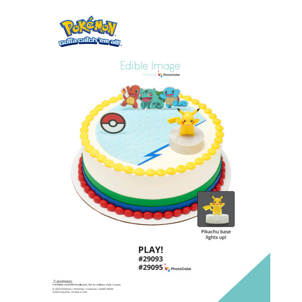 Pokémon Play! The Magic of Cakes® PhotoCake® Enhanced Round Background Page