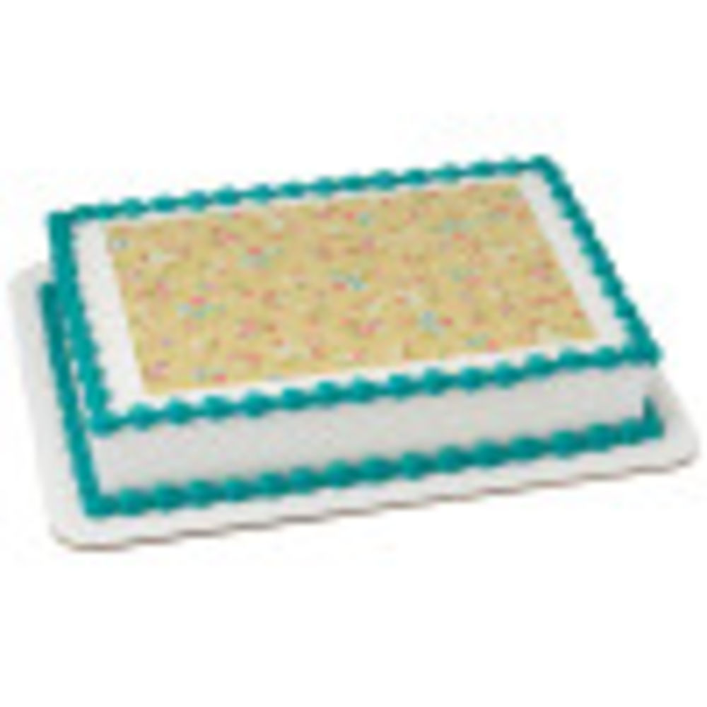 Image Cake Yellow Ditsy Print