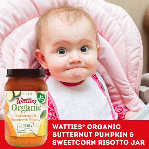  Wattie's® Organic Butternut & Sweetcorn Risotto 170g 8+ months 