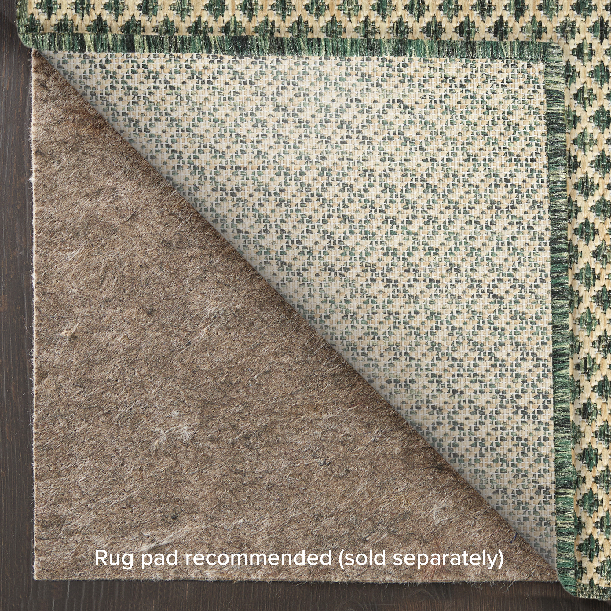 Nourison Courtyard 2'2" x 10' Green Modern Rug