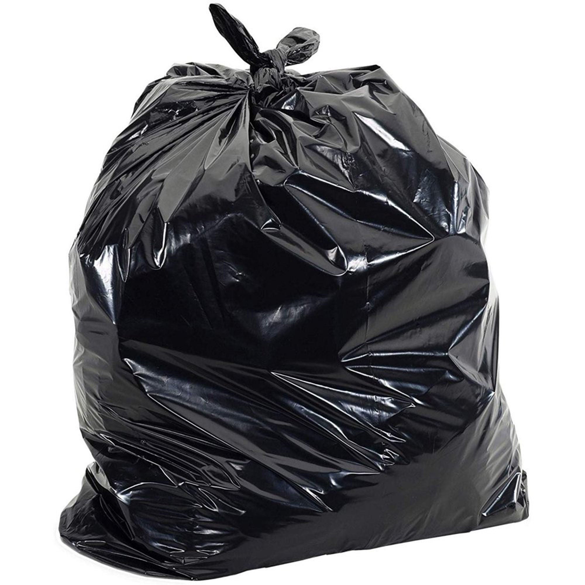 Pitt Plastics Trash Bag, Black, Star Seal Bottom, 38 x 58 Inch