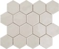 Vibes Beige 3″ Hexagon Mosaic Glossy