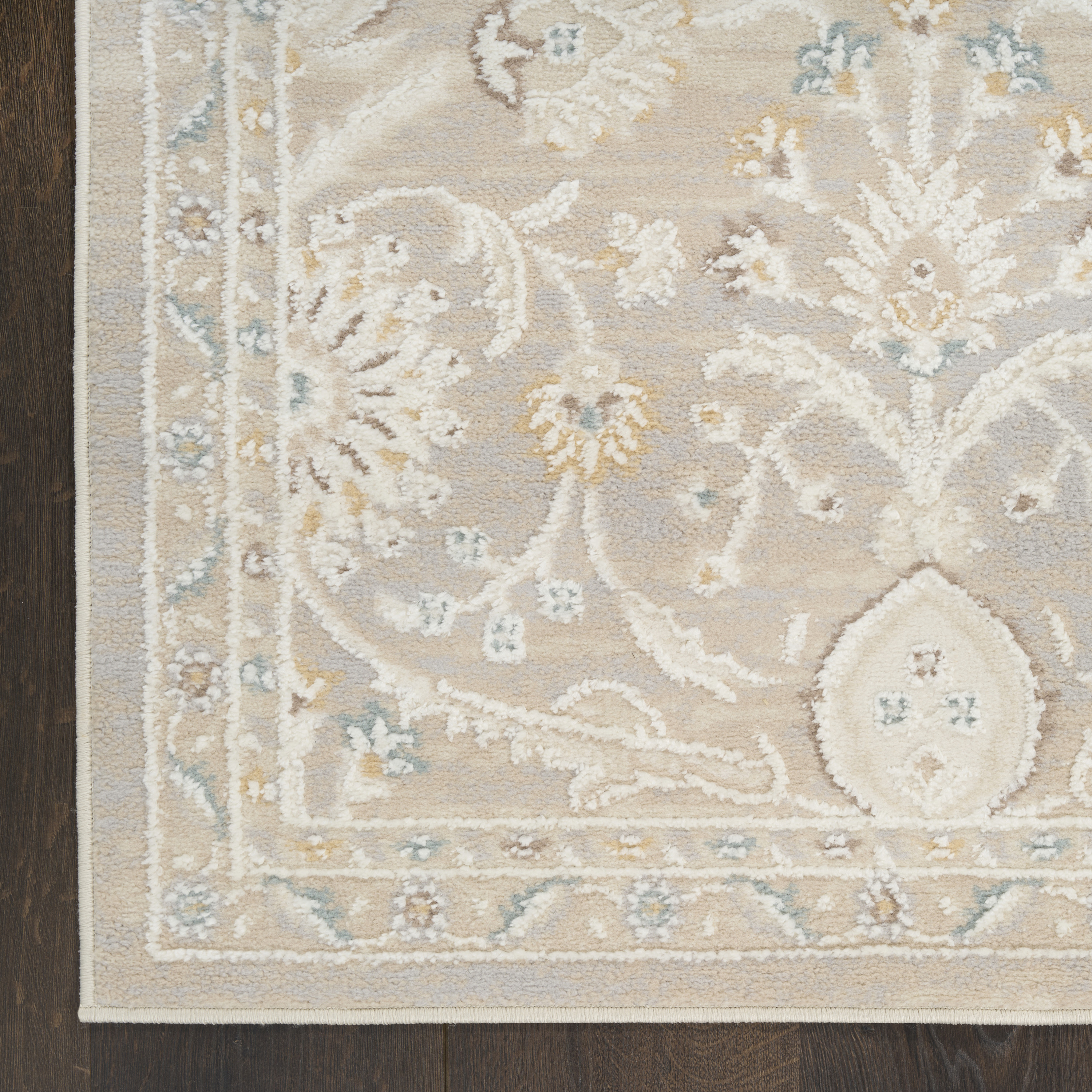 Nourison Isla 7'10" x 9'10" Light Grey Vintage Indoor Rug