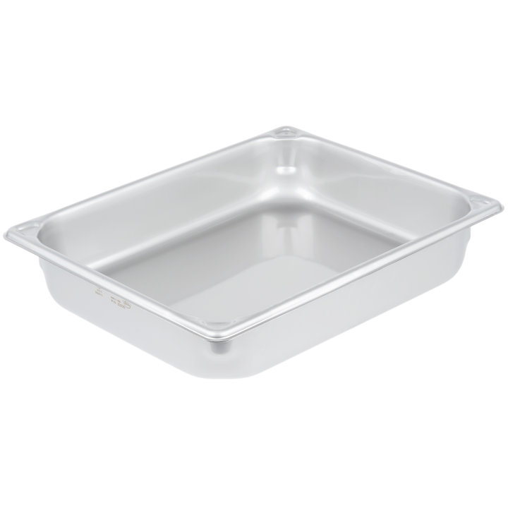 Half-size 2 ½-inch-deep Super Pan® heavy-duty stainless steel steam table pan