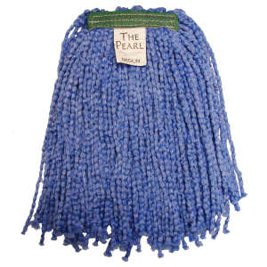 Hillyard, Pearl® Microfiber Cut-End Wet Mop Head with 1.25" Headband, Medium, Blue