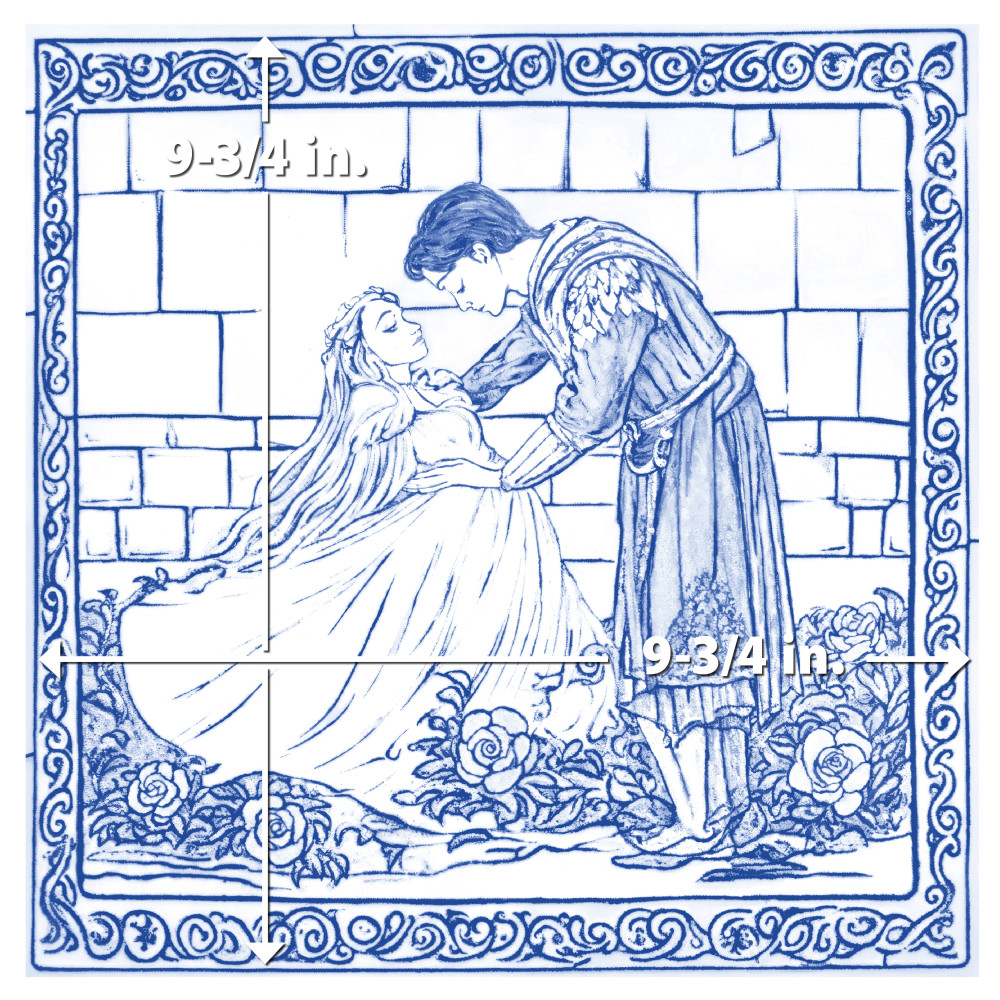 Once Upon A Tile 9-3/4 in. x 9-3/4 in. Porcelain Floor and Wall Tile