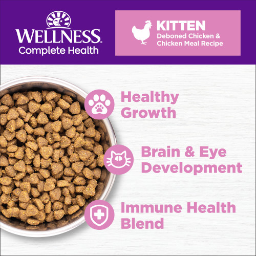 The benifts of Wellness Complete Health Grained Kitten Deboned Chicken, Chicken Meal & Rice