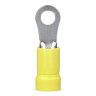 Pan-Term® PV10-8R-D Ring Terminal Yellow Vinyl 10-12 AWG PK500