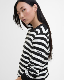 Lois Striped Crew Neck Jumper Cloud/Black Stripe