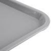 14" x 18" polypropylene fast-food tray in gray