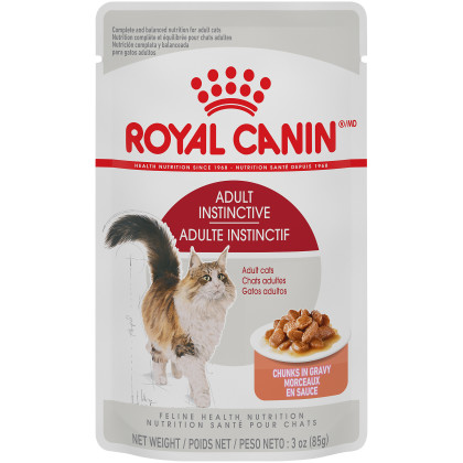 Royal Canin Feline Health Nutrition Adult Instinctive Chunks in Gravy Pouch