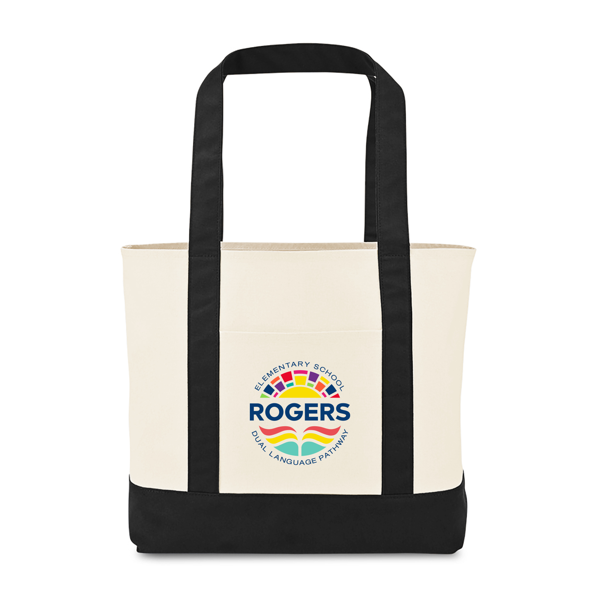 Large Canvas Tote — Black