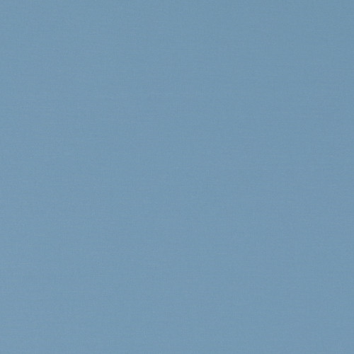 Square plain fabric sample in mid marine blue .