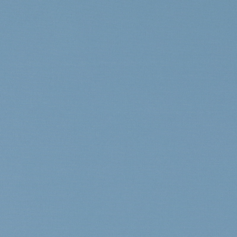 Square plain fabric sample in mid marine blue .
