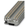 Feed-Through Terminal Block Push-In Connection 500V 17.5A 26-14 AWG 3.5mm W Gray