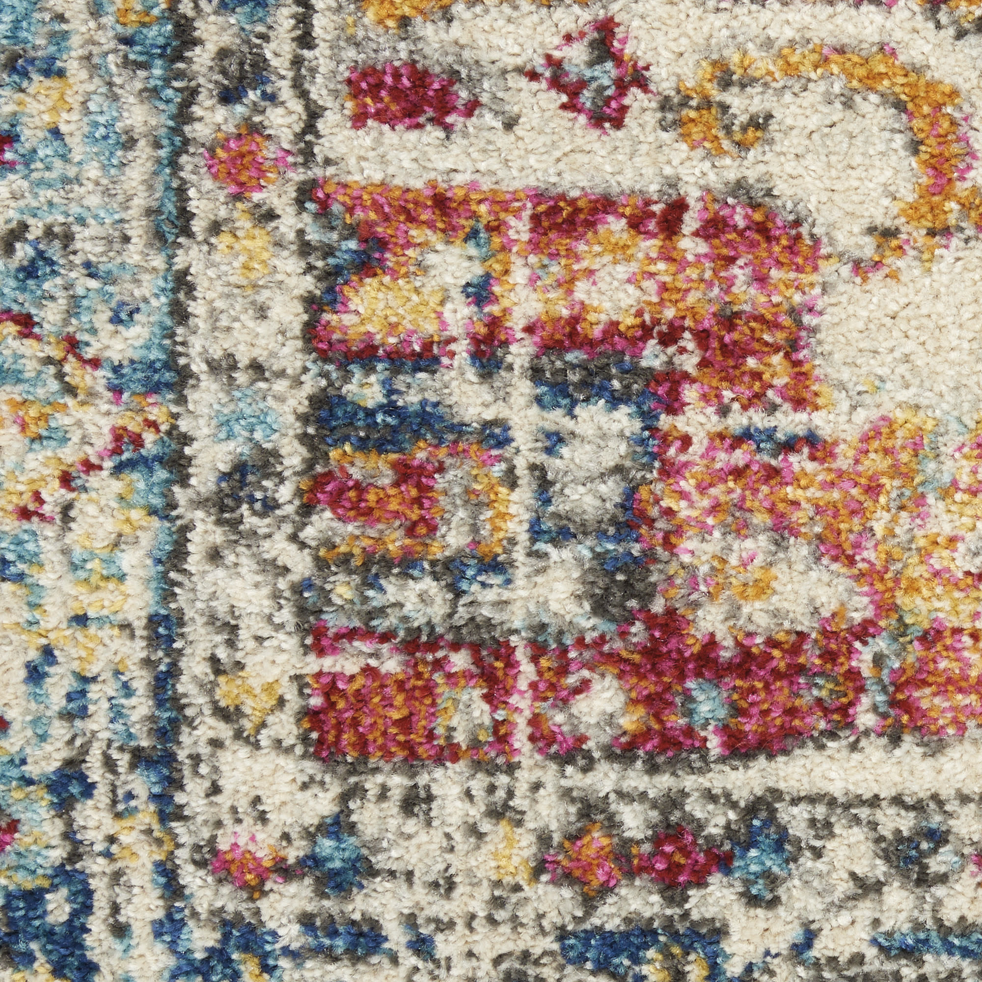 Nourison Passion 3'9" x 5'9" Ivory Light Blue Bohemian Indoor Rug