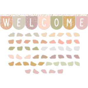 Terrazzo Tones Welcome Bunting Bulletin Board Set, 58 Pieces