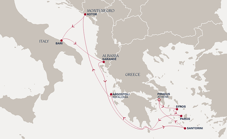 Itinerary map