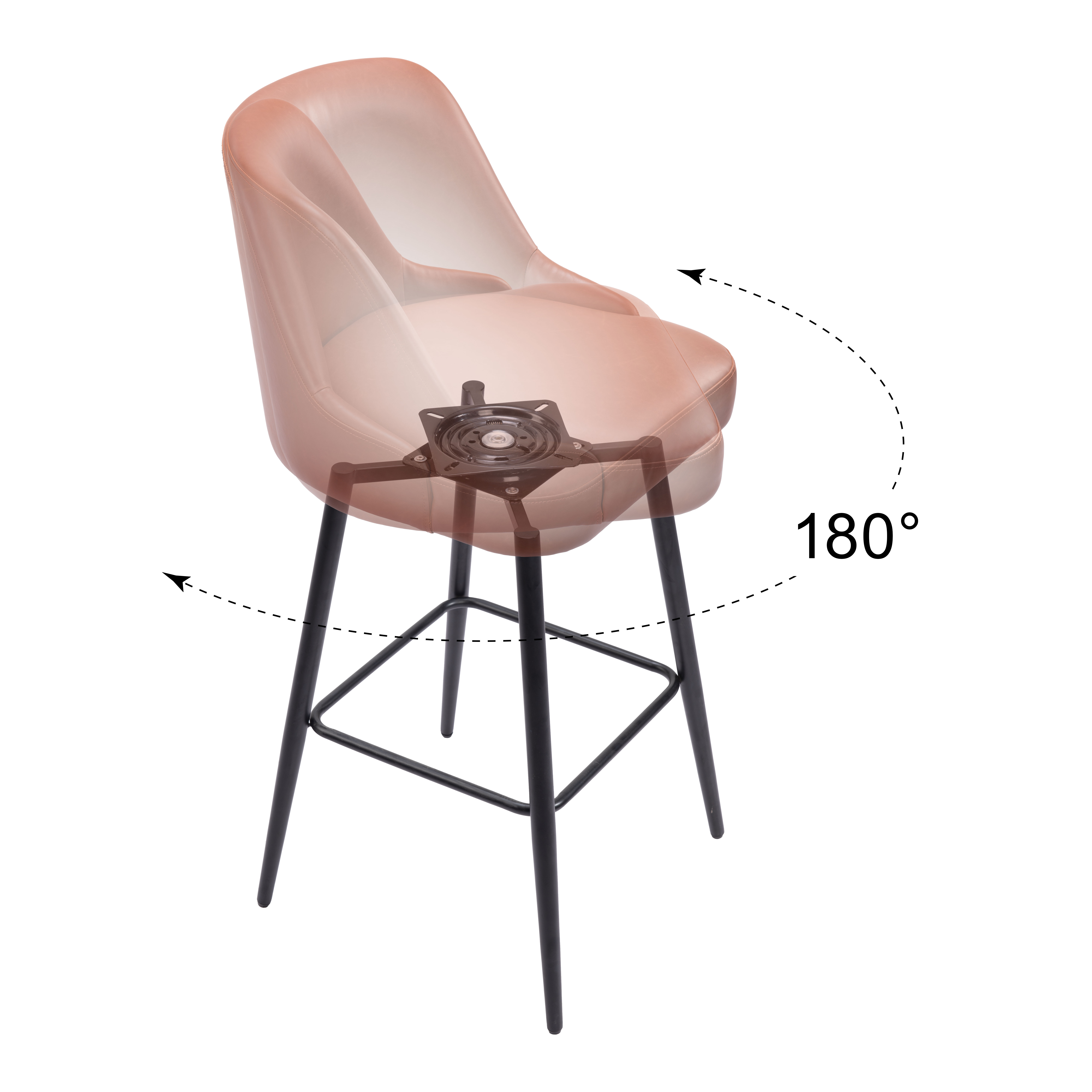 Keppel Swivel Barstool Brown product image