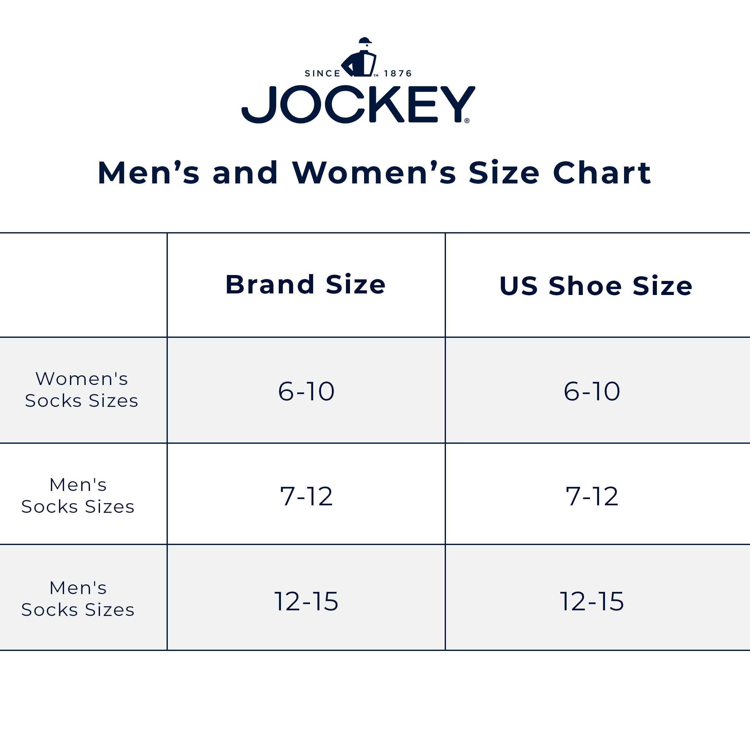 Jockey Men's Everyday Cotton Blend Crew Sock