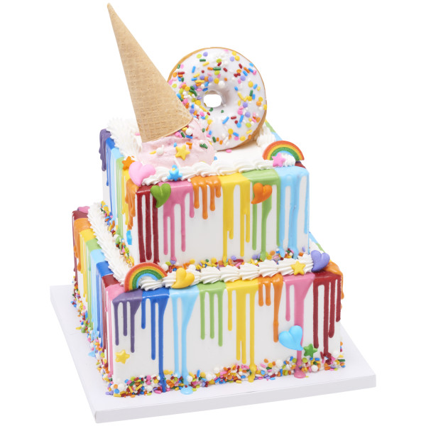 Bright Green - Red 3 Free Cake Drip