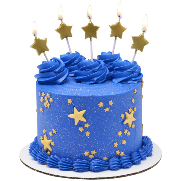 Gold Stars Shaped Candles