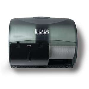 Hillyard, Side-by-Side, Standard Bath Tissue Dispenser, Black Translucent