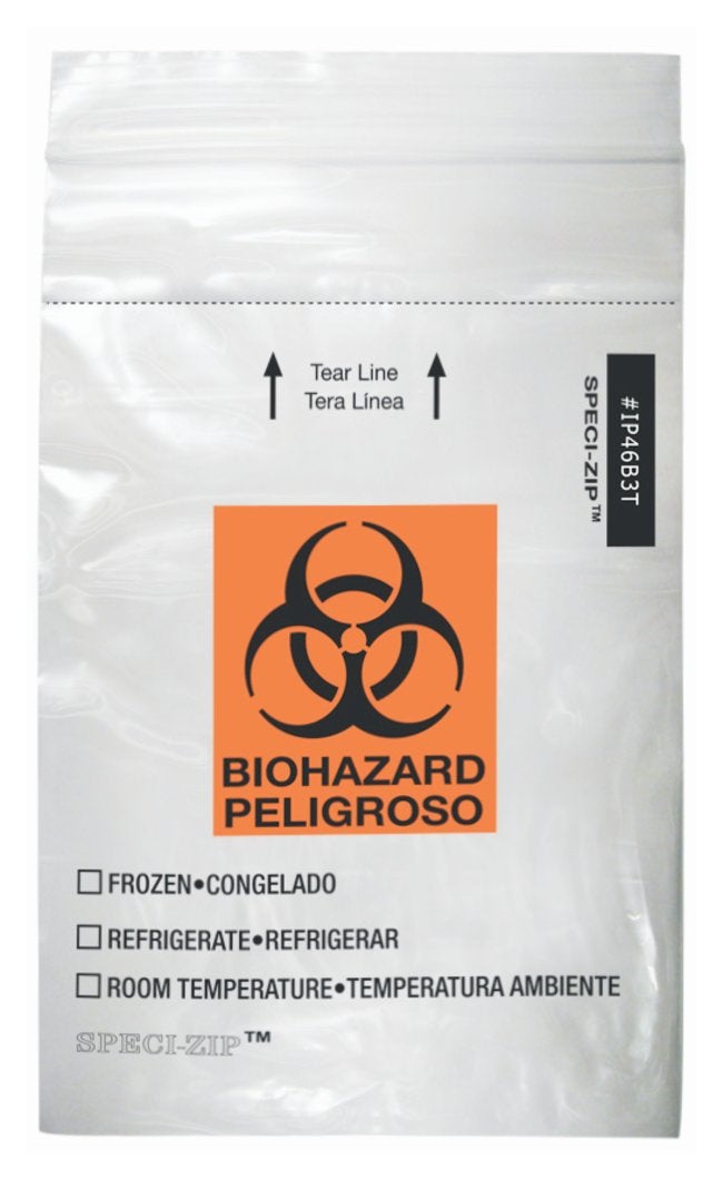 Fisher Anatomical BAG, BIOHAZARD RECLOSABLE CLR 4"X6" (1000/CS) FSHSCI