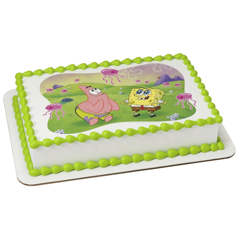 Image Cake SpongeBob SquarePants Jellyfish Fields