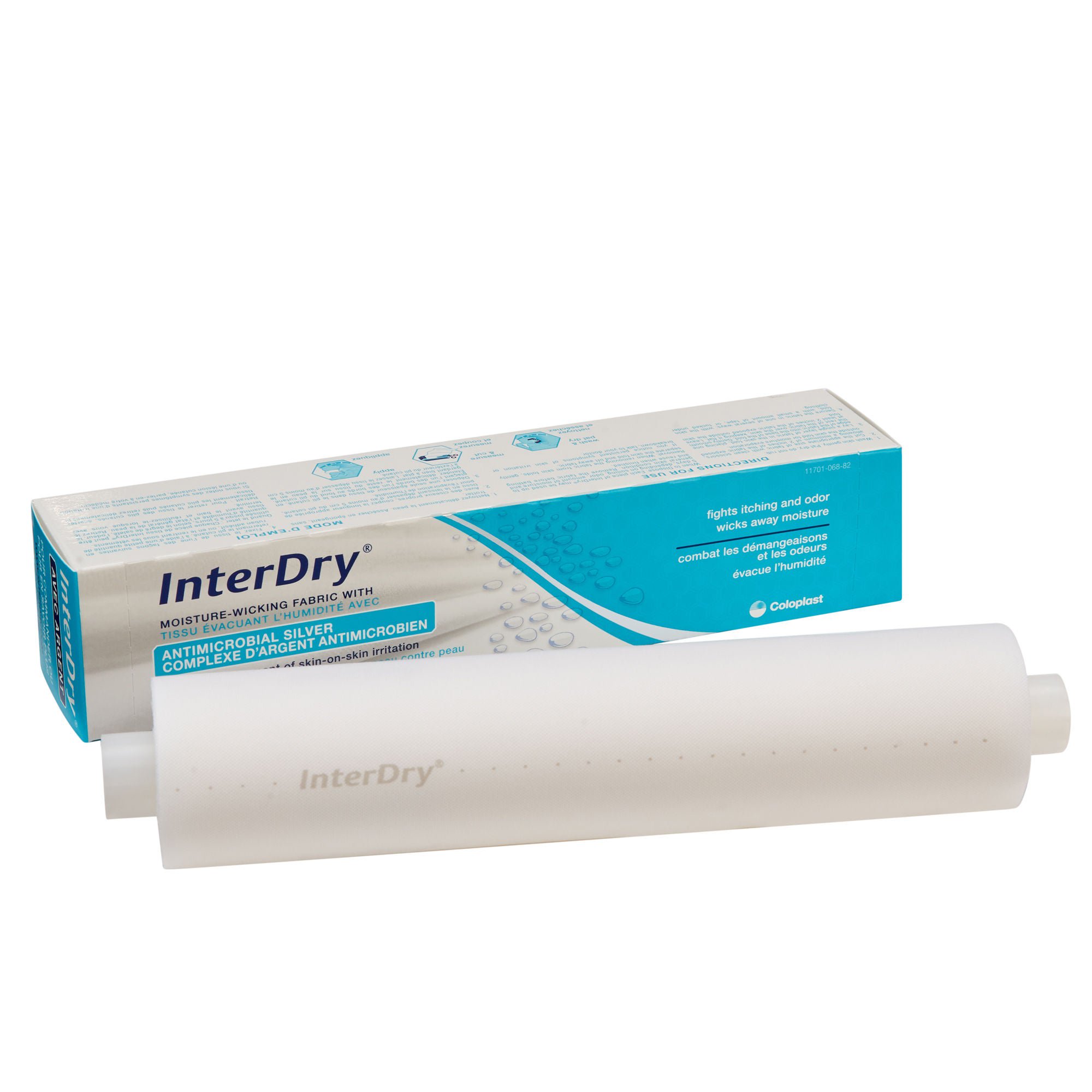 InterDry® Ag Silver Moisture Wicking Fabric, 10 Inch x 4 Yard Roll
