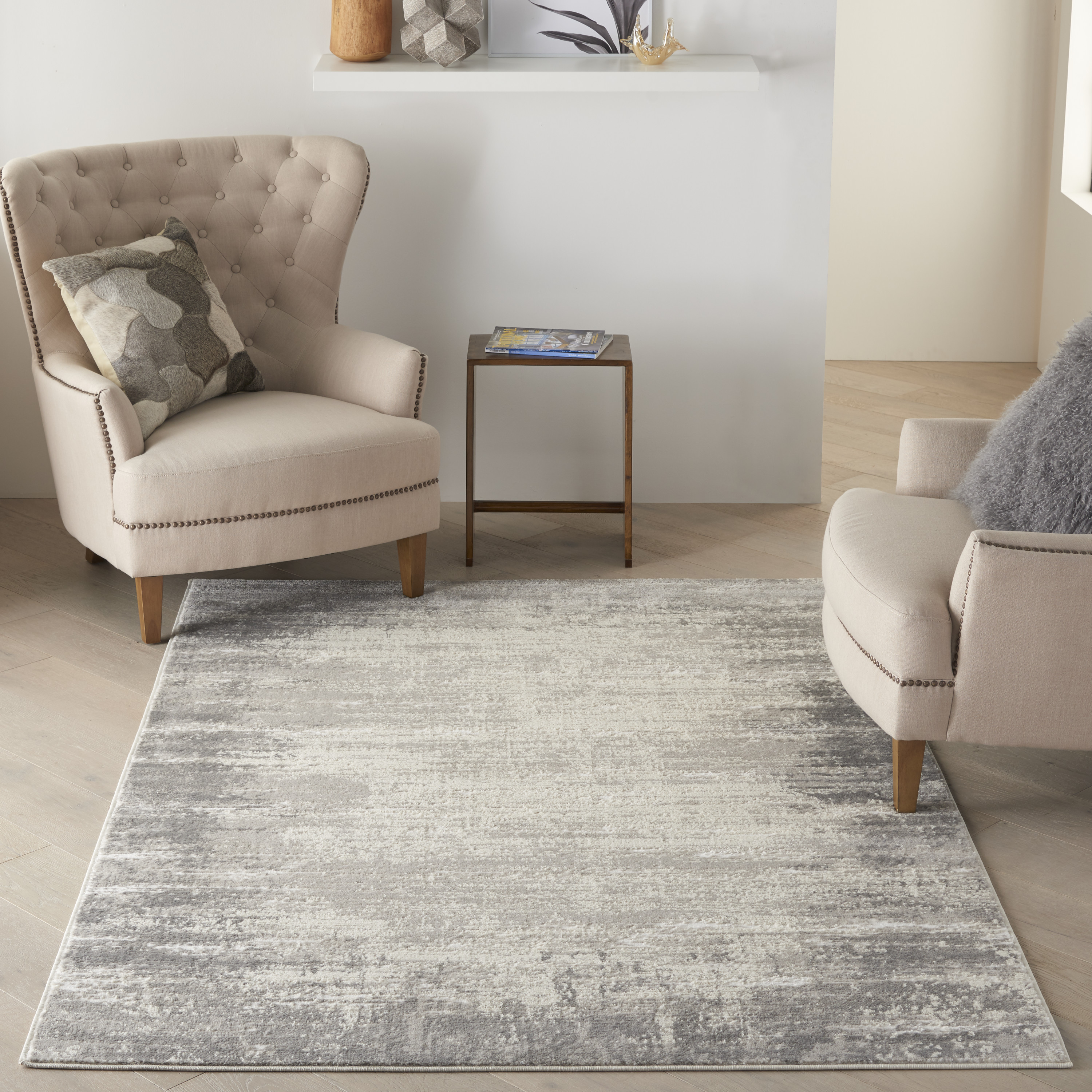 Nourison Cyrus CYR04 Ivory Grey Rug