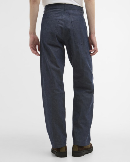 Barbour x ARKET Ocean Waxed Denim Loose Jeans