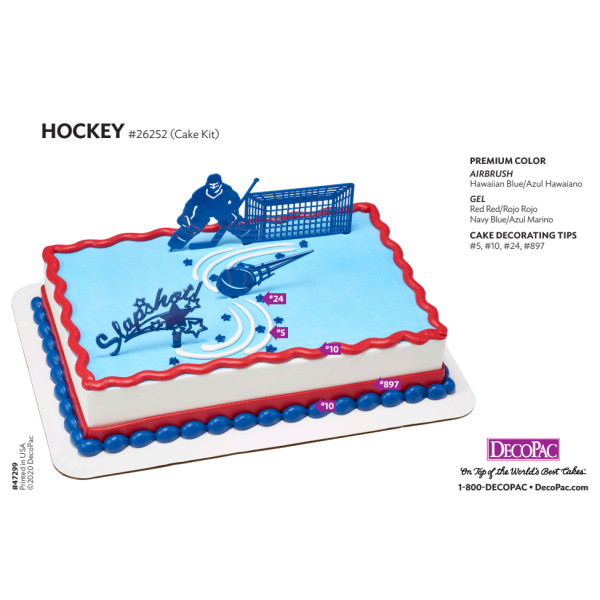 Hockey Cake Decorating Instruction Card