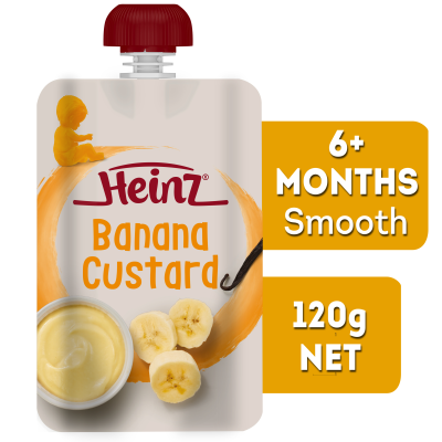  Heinz® Little Treats Banana Custard Baby Food Pouch 6+ months 120g 