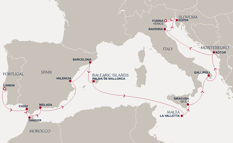 Itinerary map