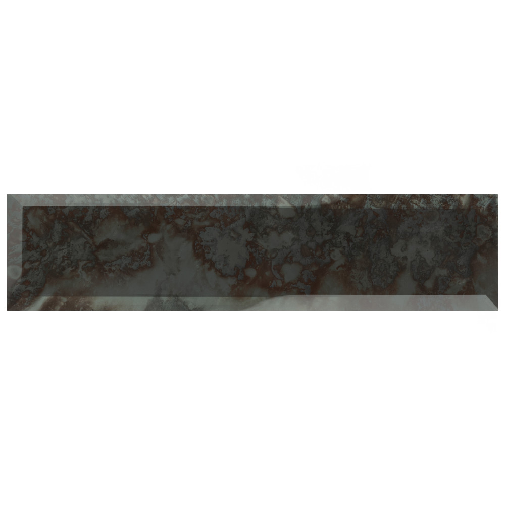 Lustre Beveled Antique Mirror 3 in. x 12 in. Glass Wall Tile
