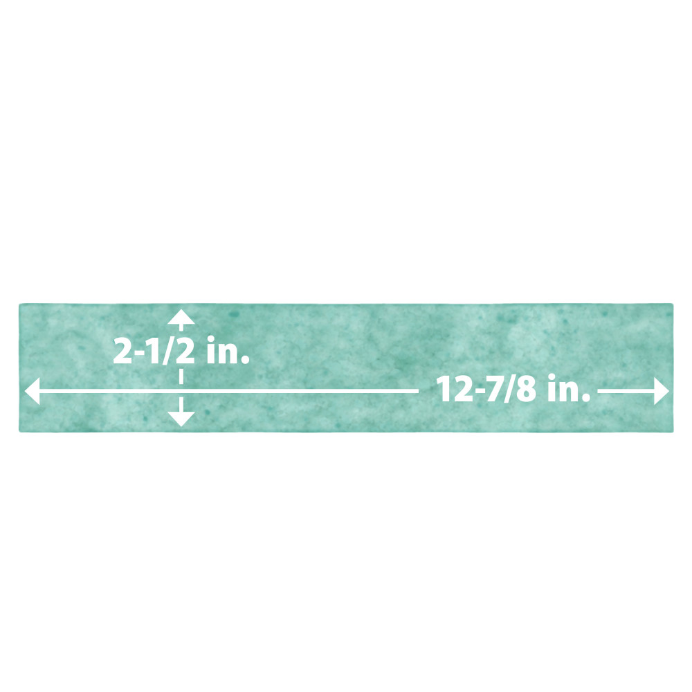 Menorca Aqua 2-1/2 in. x 12-7/8 in. Ceramic Wall Tile