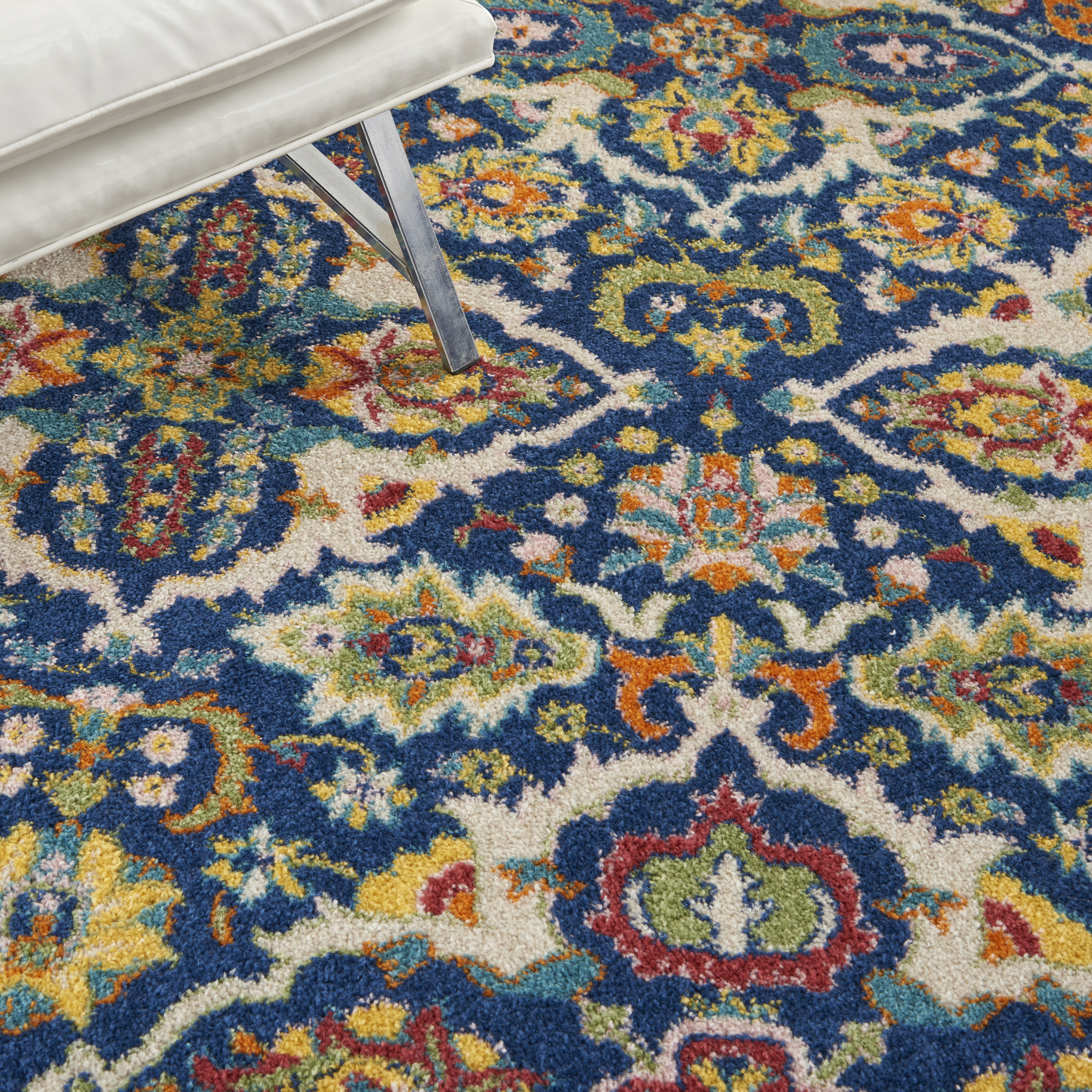 Nourison Allur 5'3" x 7'3" Navy Multicolor Bohemian Indoor Rug
