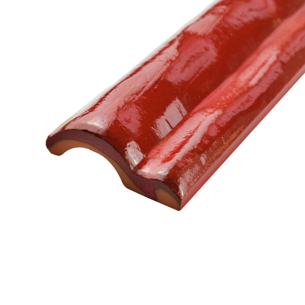 Antic Special Moldura Red Moon 2 in. x 6 in. Ceramic Wall Trim