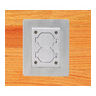Rectangular Flange, Floor Boxes, Aluminum, 1-Gang