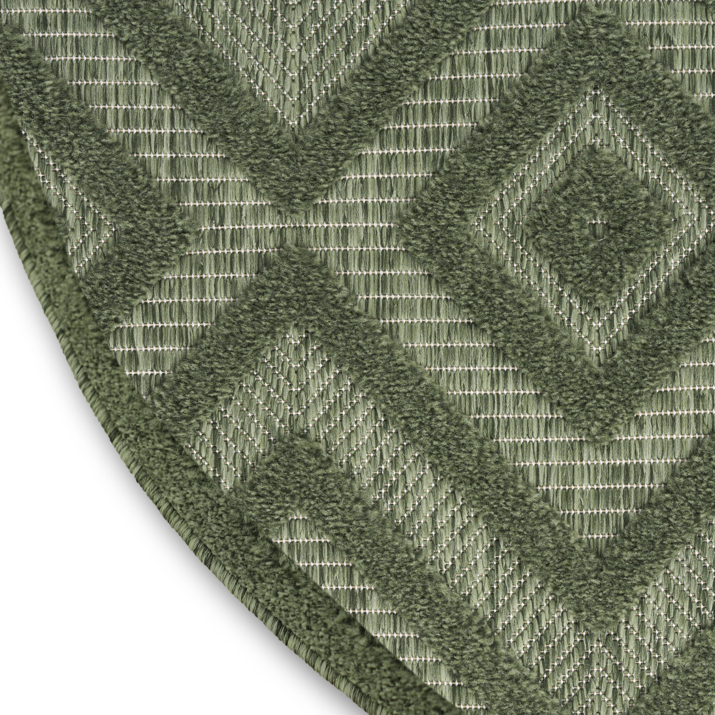Nourison Versatile 8' x Round Green Modern Rug