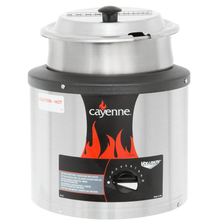 Vollrath 72430 - Cayenne® Model SS-4 Food Warmer, round, 8-3/4