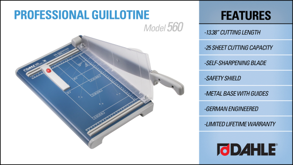 Dahle 560 Professional Guillotine Trimmer InfoGraphic