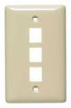 NetSELECT® Faceplate Without Label Field Flush Mount Ivory